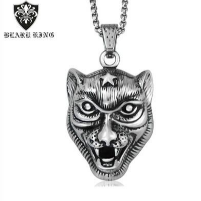New first aggressive personality men's stainless steel alternative animal Tiger Pendant European and American Animal Series